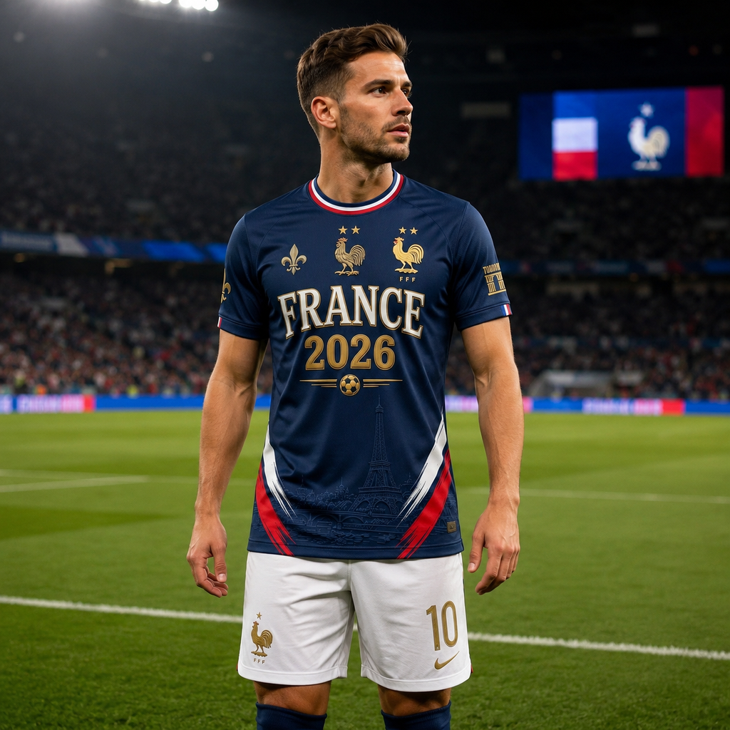 Personalized France 2026 Soccer Jersey Custom Name Gift for Sports Lovers