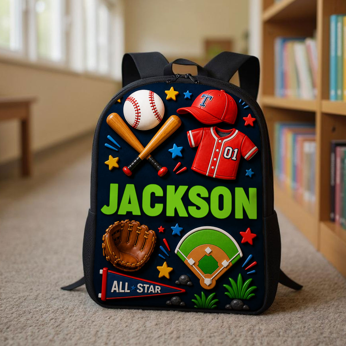 Personalized Cartoon Backpack Set for Girls | Custom Name School Supplies