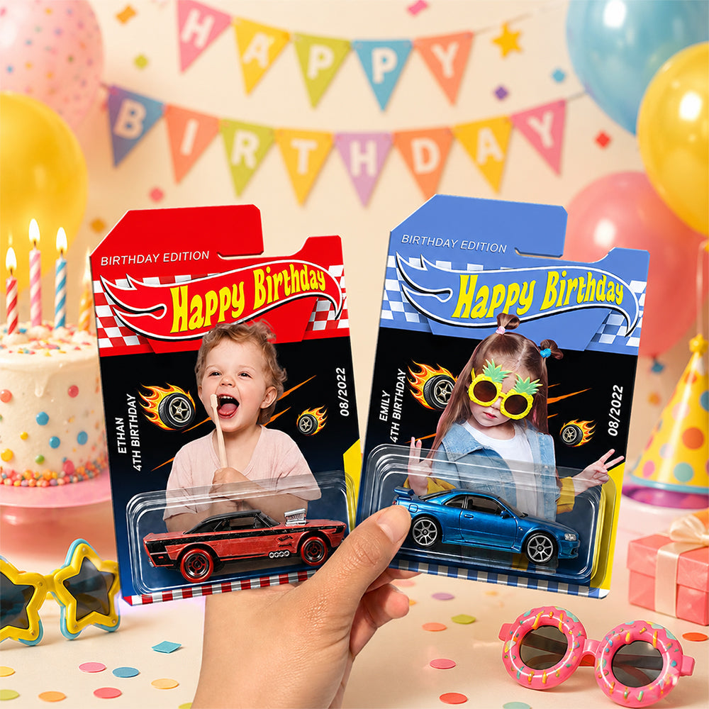 Personalized Hot Wheels Photo Car Gift Custom for Kids HN590 - Hot Wheels GradoCreations