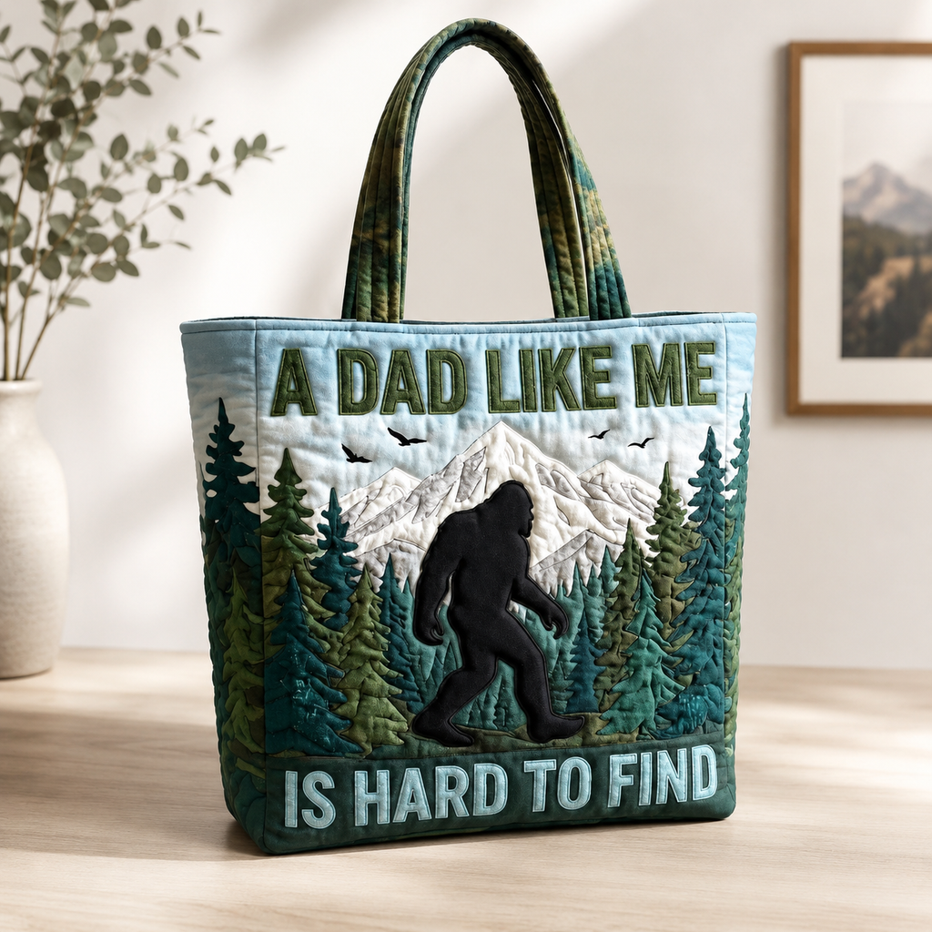 Personalized Quilted Tote Bag for Dad Unique Gift Idea
