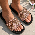 Personalized Kid Face Slide Sandals Gift for Dad or Mom HN590 - Slide Sandals GradoCreations