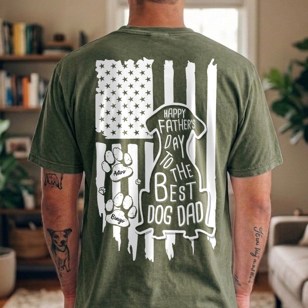 Personalized Father's Day Comfort Shirt for Dog Dads Unique Gift Comfort Shirt Back GradoCreations