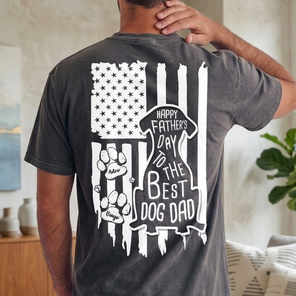 Personalized Father's Day Comfort Shirt for Dog Dads Unique Gift Comfort Shirt Back GradoCreations