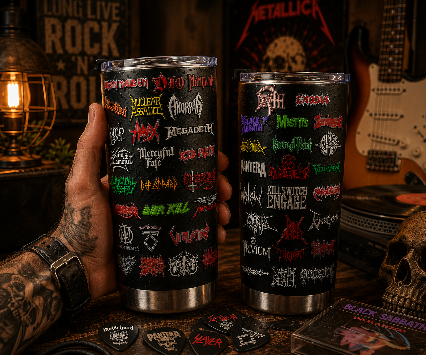 Custom Classic Rock Legends Tumbler Unique Gift for Music Lovers GradoCreations