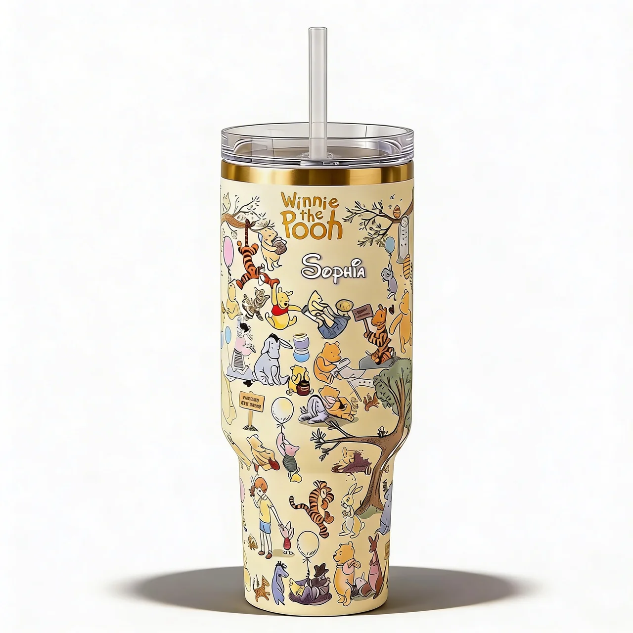 Personalized Winnie the Pooh Tumbler 100th Anniversary Gift for Movie Fans