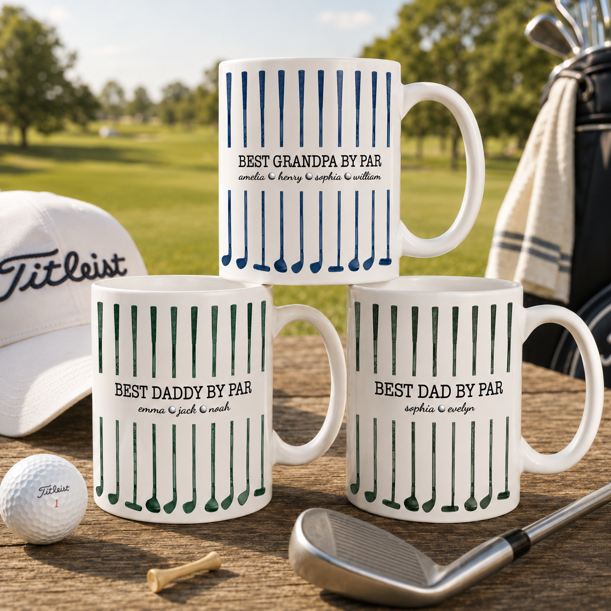 Personalized Golf Mug Best Dad Gift Custom Name for Father's Day HN590 - edge to edge mug fix GradoCreations