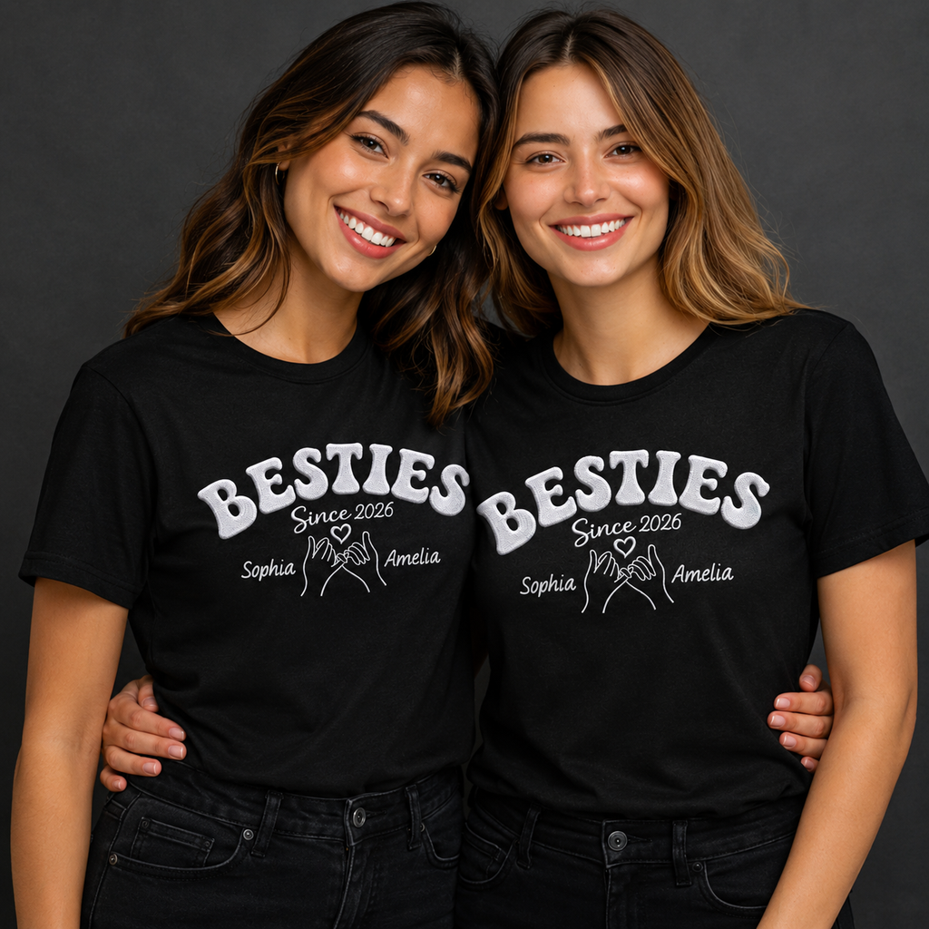 Personalized Best Friends Custom Name T-shirt Hoodie Gift Shirt GradoCreations