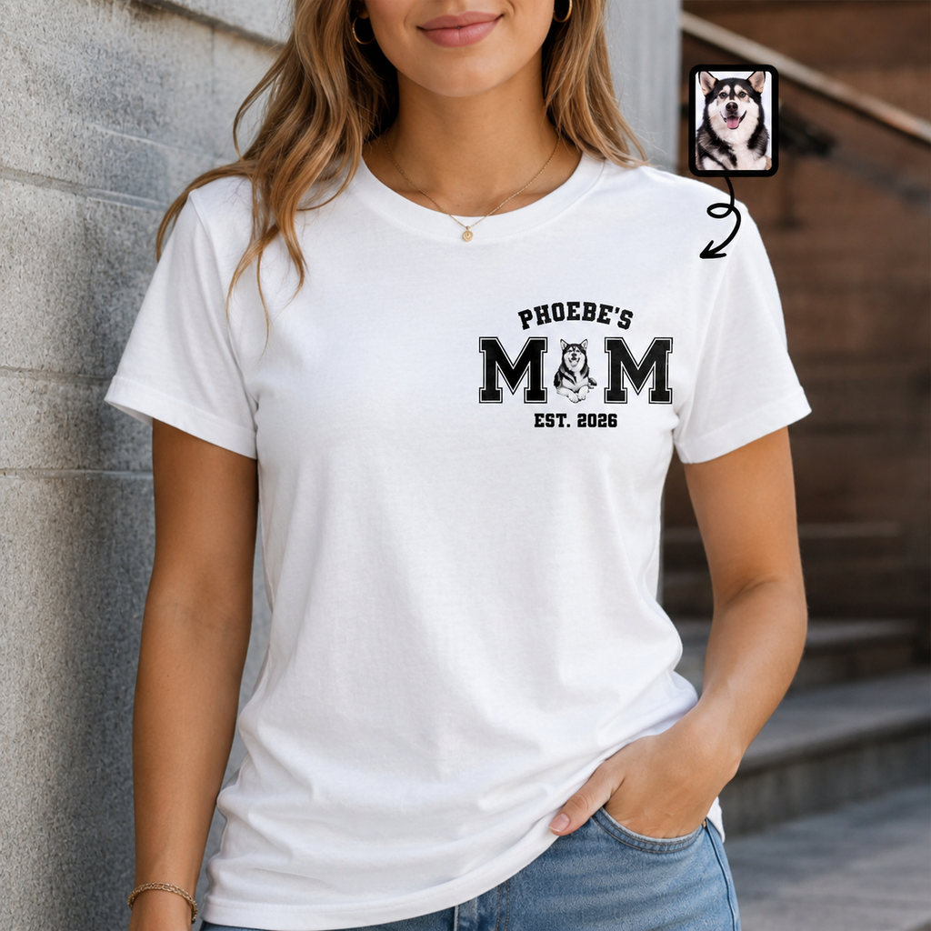 Personalized Dad Est Dog T-Shirt Custom Pet Illustration Gift Shirt GradoCreations