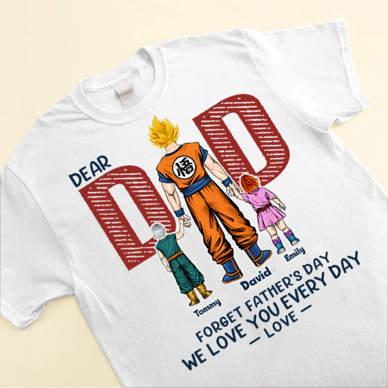 Personalized Love You Everyday T-Shirt Gift for Dad | Custom Family Design Cotton Apparel GradoCreations