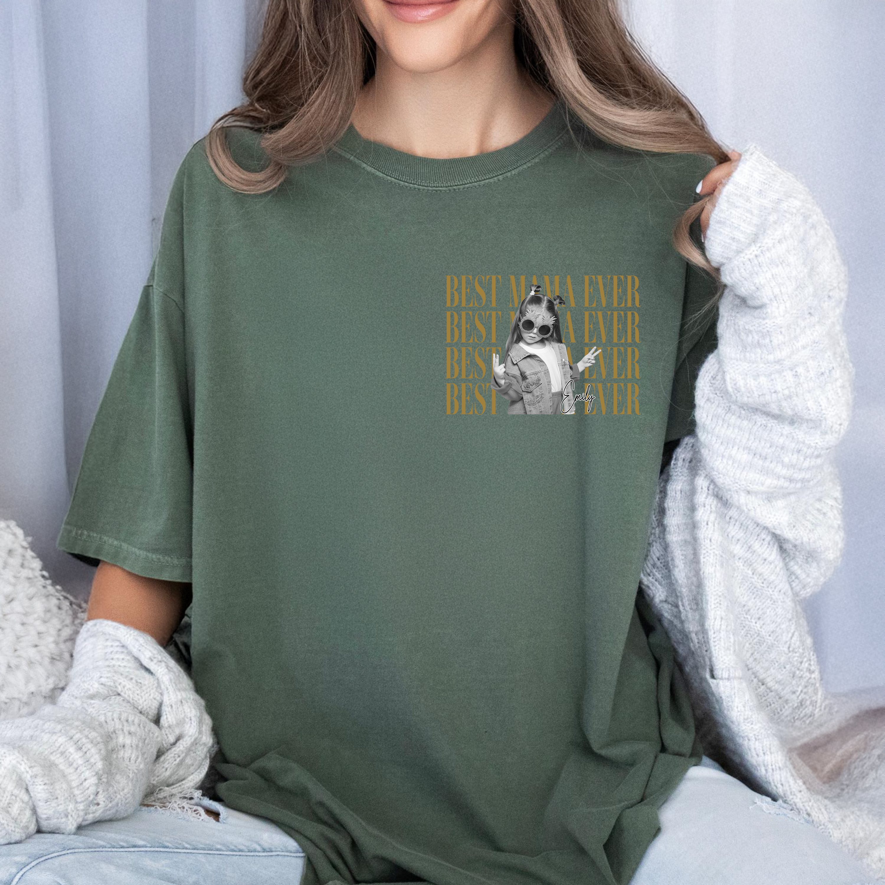 Personalized Comfort Shirt Custom Photo Best Mom/Dad Gift Comfort Shirt GradoCreations