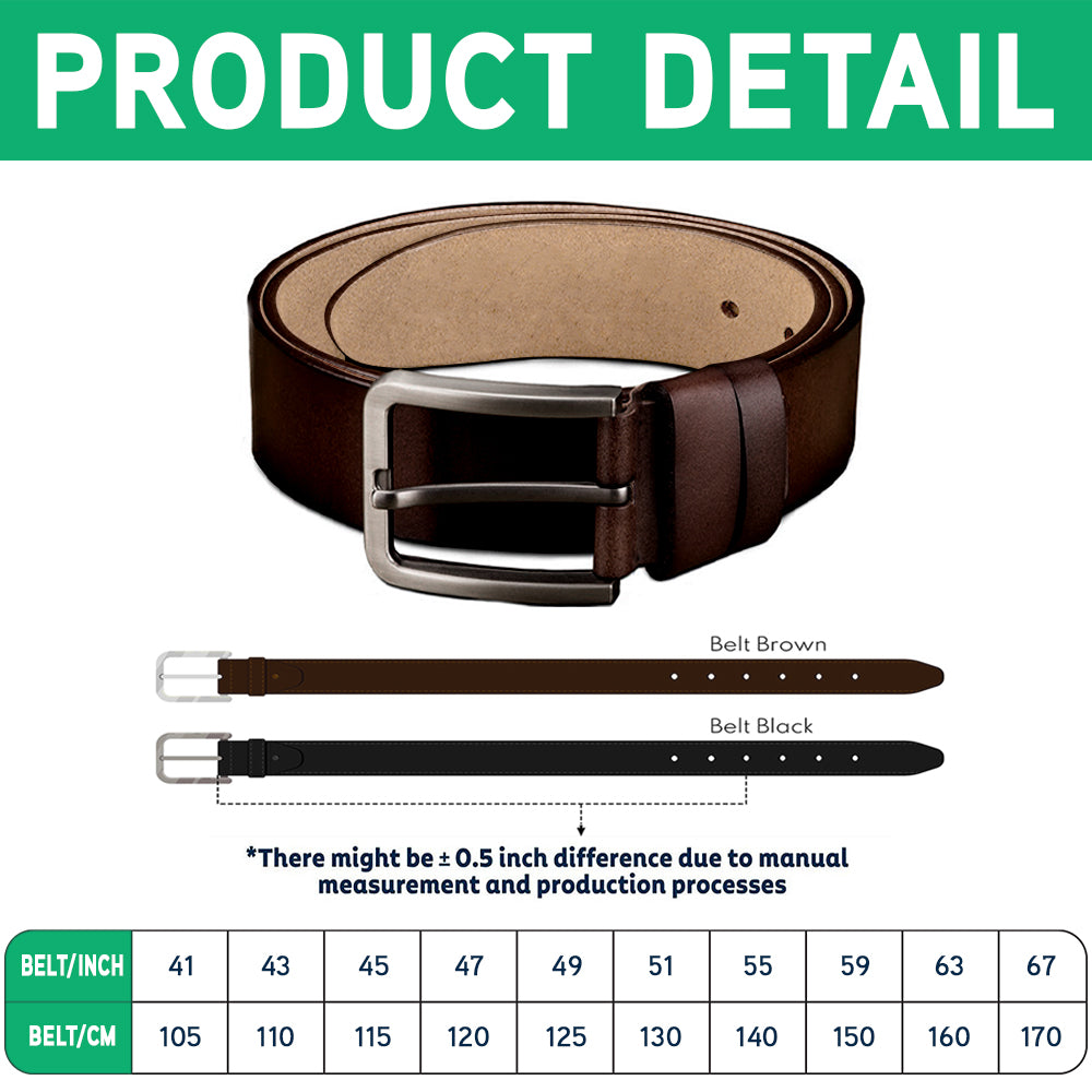 Personalized Leather Belt Custom Name Gift for Dad HN590-Belt GradoCreations