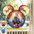 Personalized Disney Castle Suncatcher Ornament Gift for Couples Window Hanging Suncatcher Ornament GradoCreations