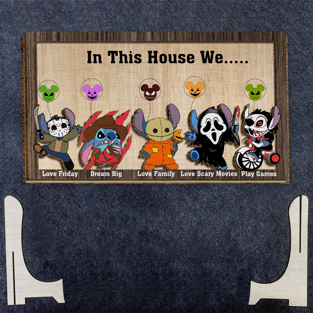 Personalized 2 Layered Wood Sign Custom Ohana Home Decor Gift 2 Layered Wood Sign GradoCreations