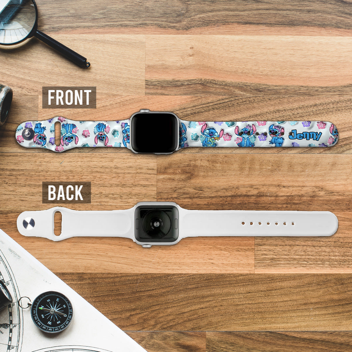 Personalized Stitch Apple Watch Band Custom Name Gift for Her Apple Watch Band GradoCreations