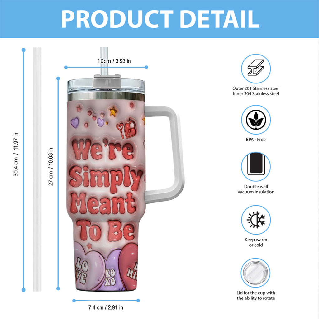 Personalized Tumbler With Handle for Couples | Unique Gift Idea Tumbler With Handle GradoCreations