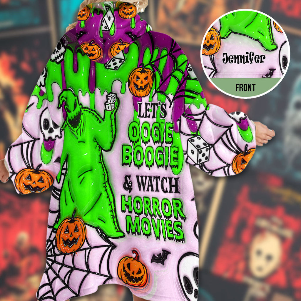 Personalized Oogie Boogie Blanket Hoodie for Halloween & Christmas Gift Blanket Hoodie GradoCreations