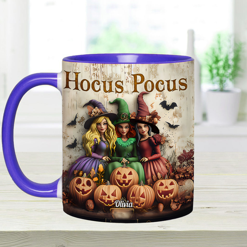 Personalized Hocus Pocus Witches Accent Mug Custom Name Gift Accent Mug GradoCreations
