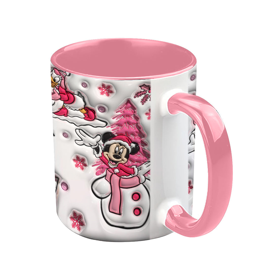 Personalized Christmas Mouse Accent Mug Custom Name Gift Accent Mug GradoCreations