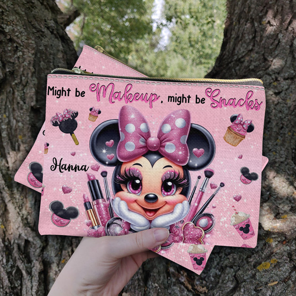 Personalized Makeup and Snacks Pouch Custom Name Gift for Her Pouch GradoCreations