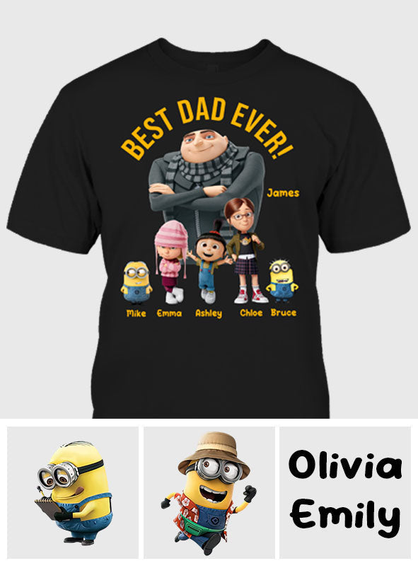 Personalized Best Dad Ever T-shirt & Hoodie Gift for Father's Day T-shirt & Hoodie GradoCreations