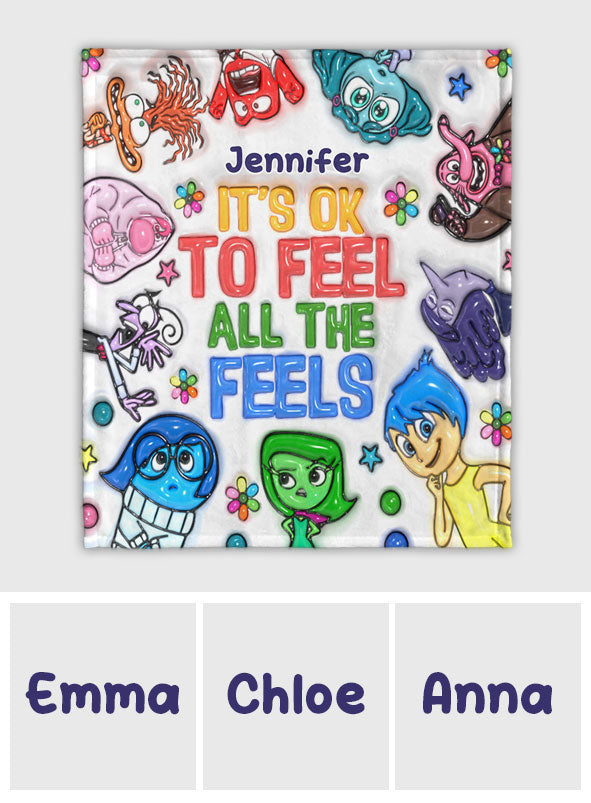 Personalized Flannel Blanket Custom Name Feelings Gift Blanket GradoCreations
