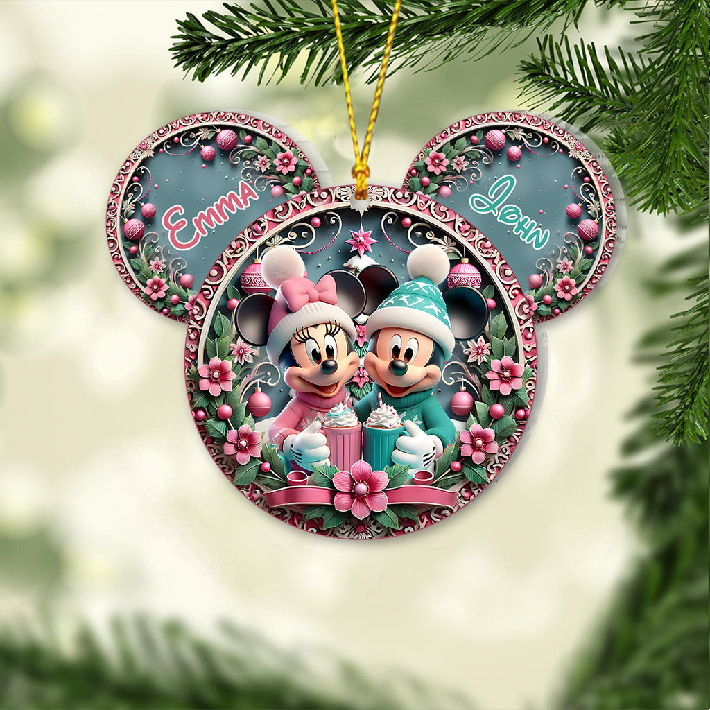 Personalized Mouse Ornament with Custom Names for Christmas Ornament GradoCreations