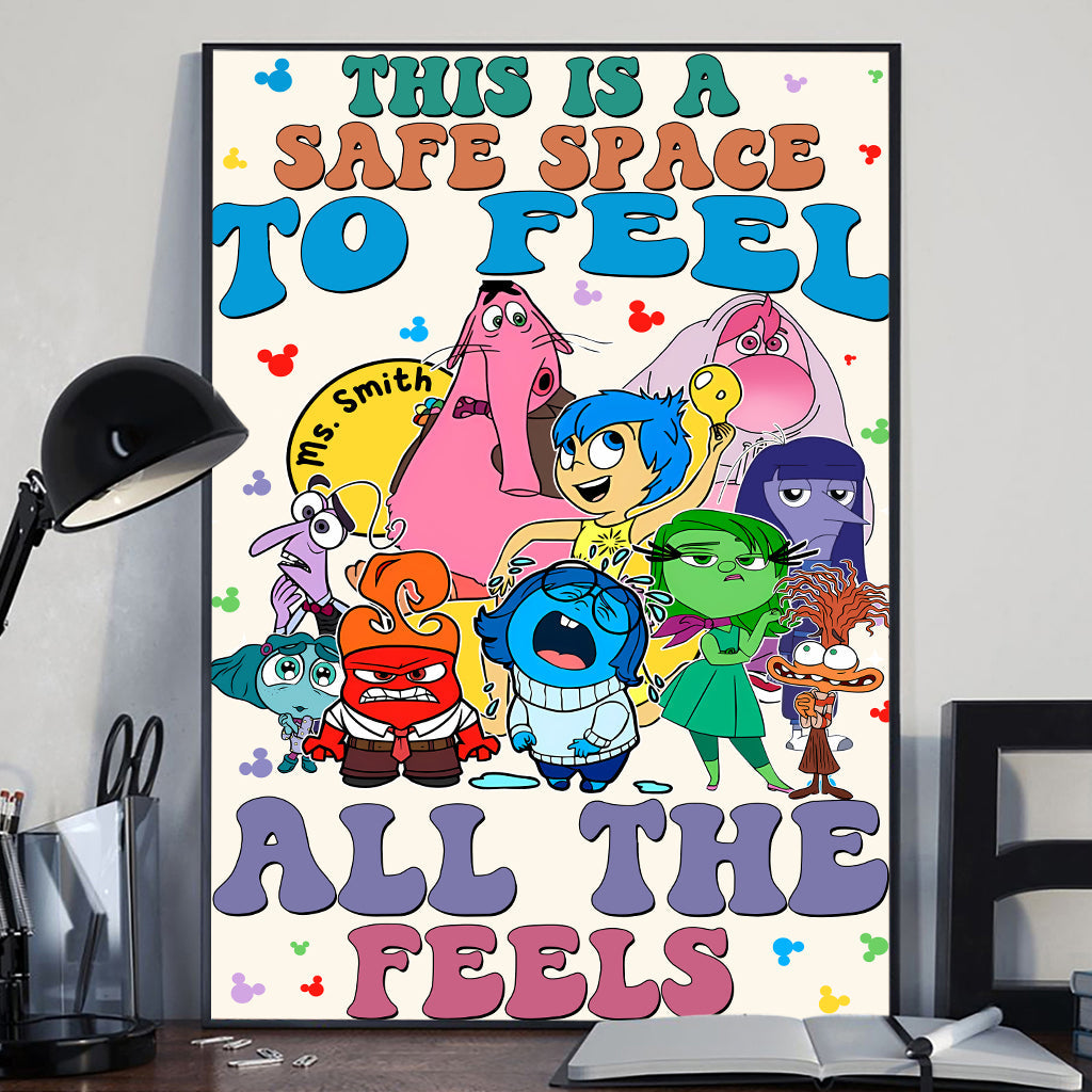 Personalized Canvas Print Safe Space Feelings Gift for Teacher Canvas And Poster GradoCreations