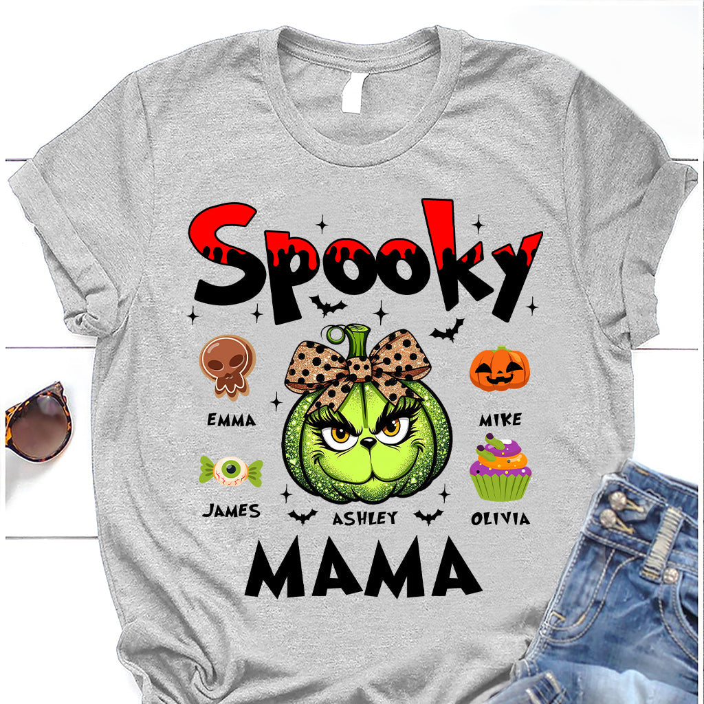 Personalized Spooky Mama T-shirt & Hoodie for Halloween Gift T-shirt & Hoodie GradoCreations