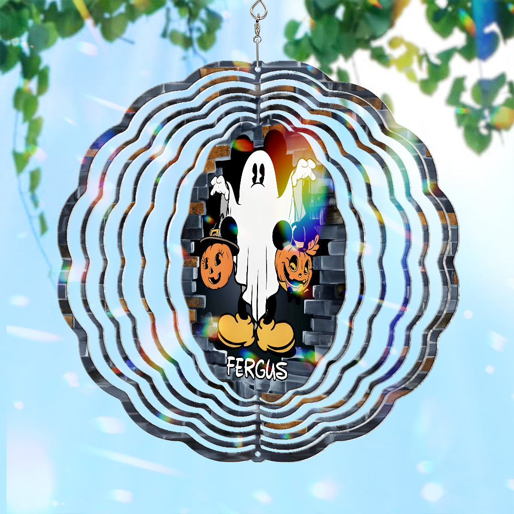 Funny Ghost Mouse Personalized Wind Spinner Gift for Halloween Wind Spinner GradoCreations