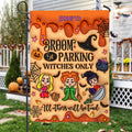 Personalized Witches Garden Flag Halloween Decoration Custom Name Garden Flag GradoCreations