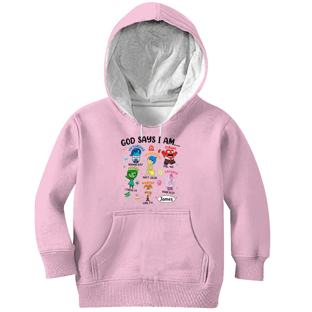 Personalized God Says I Am T-shirt & Hoodie for Kids T-shirt & Hoodie GradoCreations