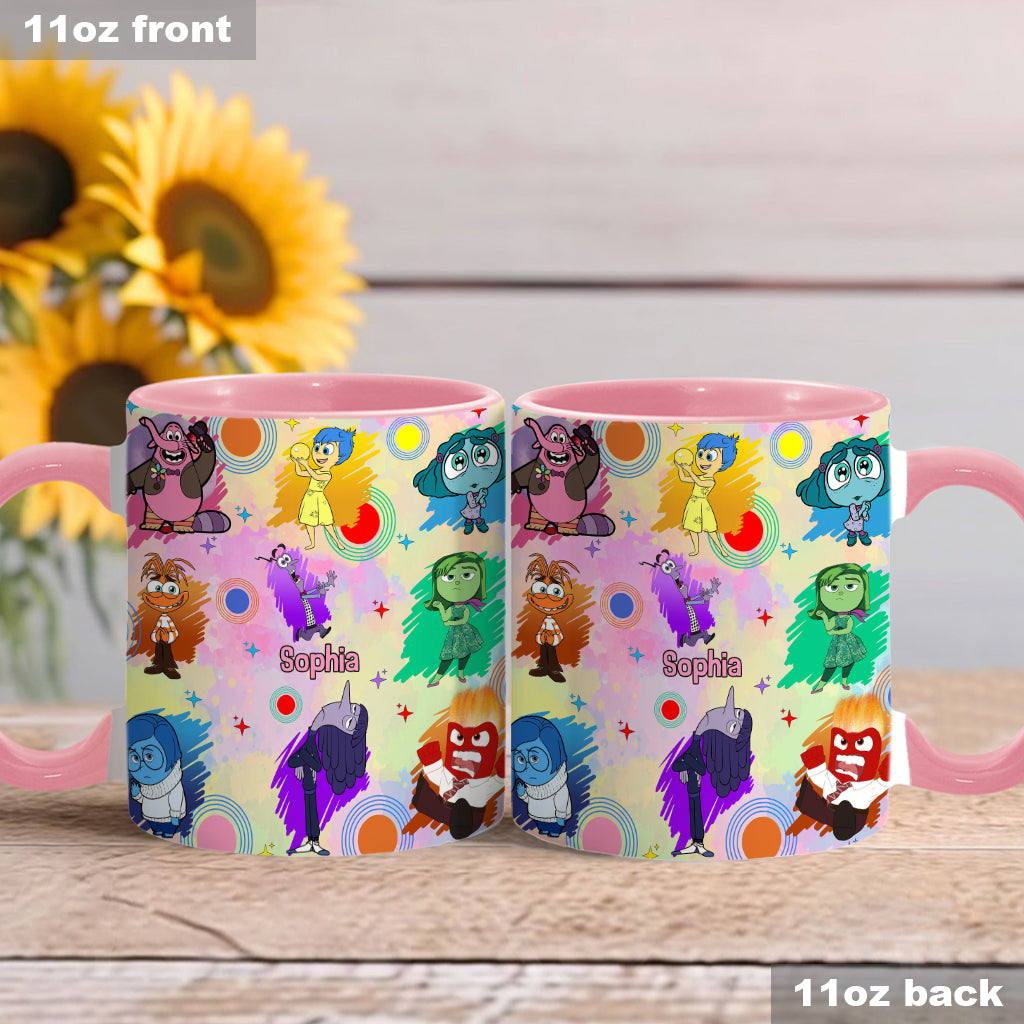 Personalized Accent Mug with Emotions Design Gift for Friends Accent Mug GradoCreations