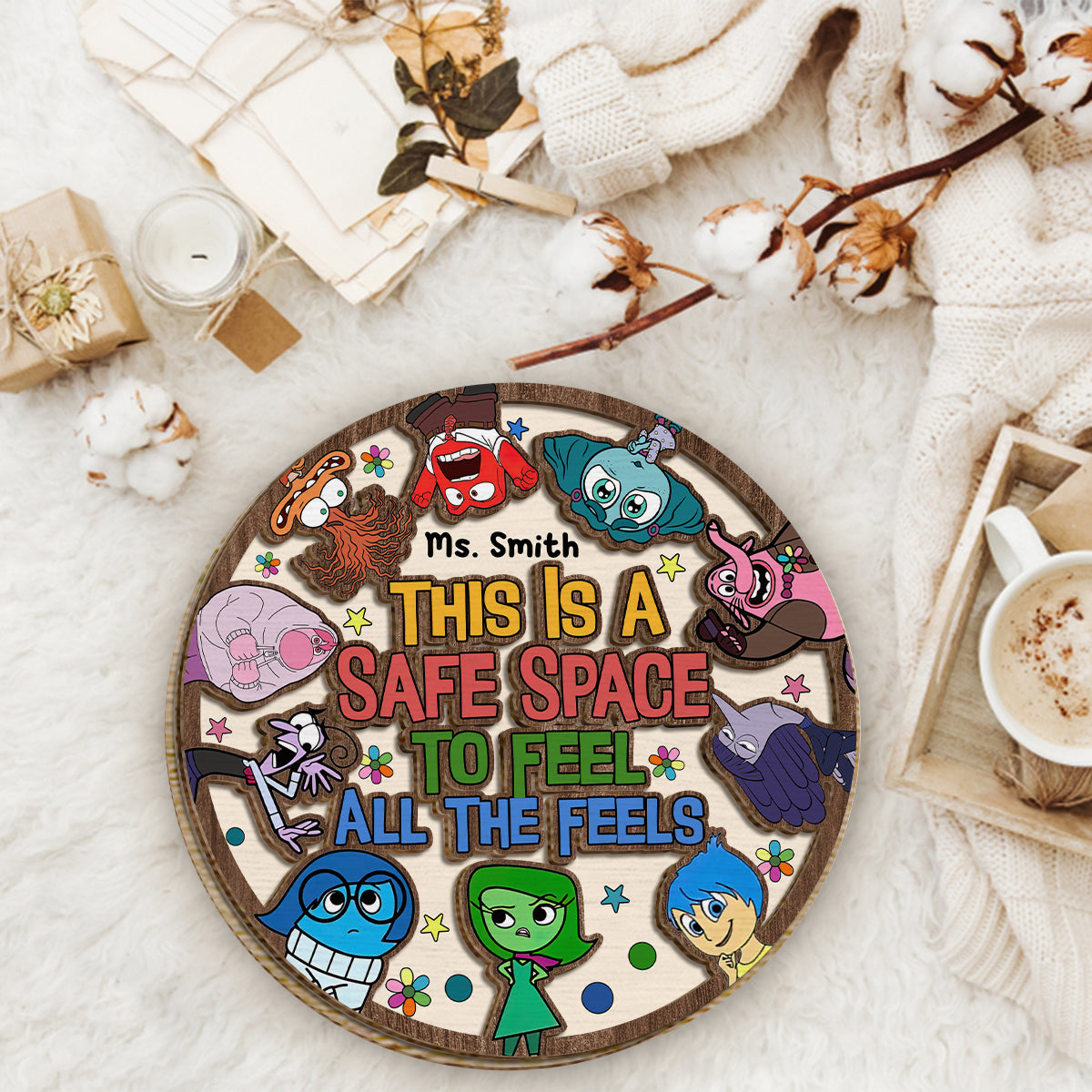 Personalized 2 Layered Wood Sign Safe Space Gift for Home 2 Layered Wood Sign GradoCreations