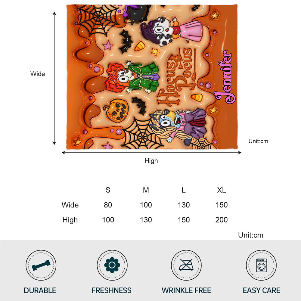 Personalized Hocus Pocus Halloween Blanket Gift for Kids Blanket GradoCreations