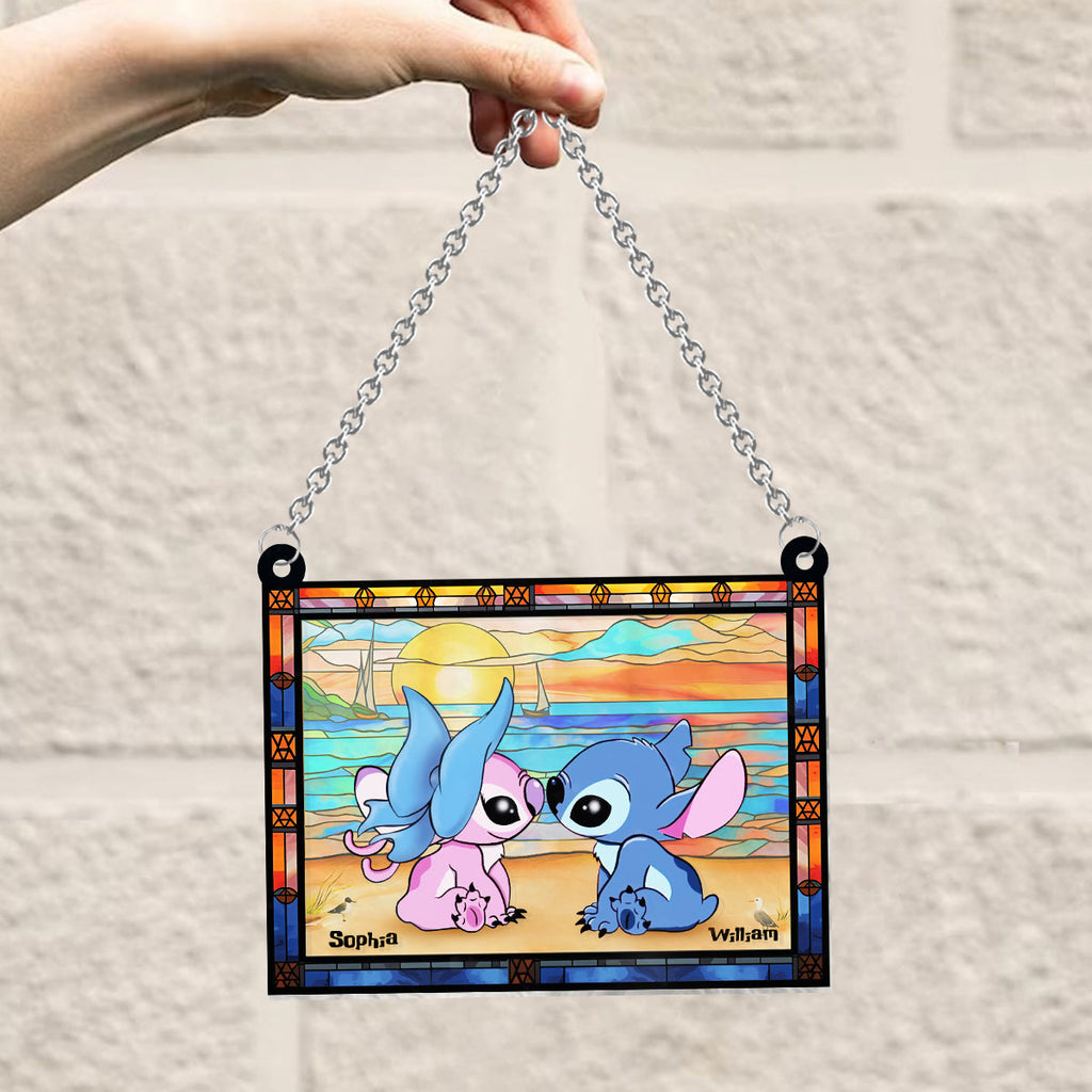 Personalized Ohana Window Hanging Suncatcher Ornament Gift Window Hanging Suncatcher Ornament GradoCreations