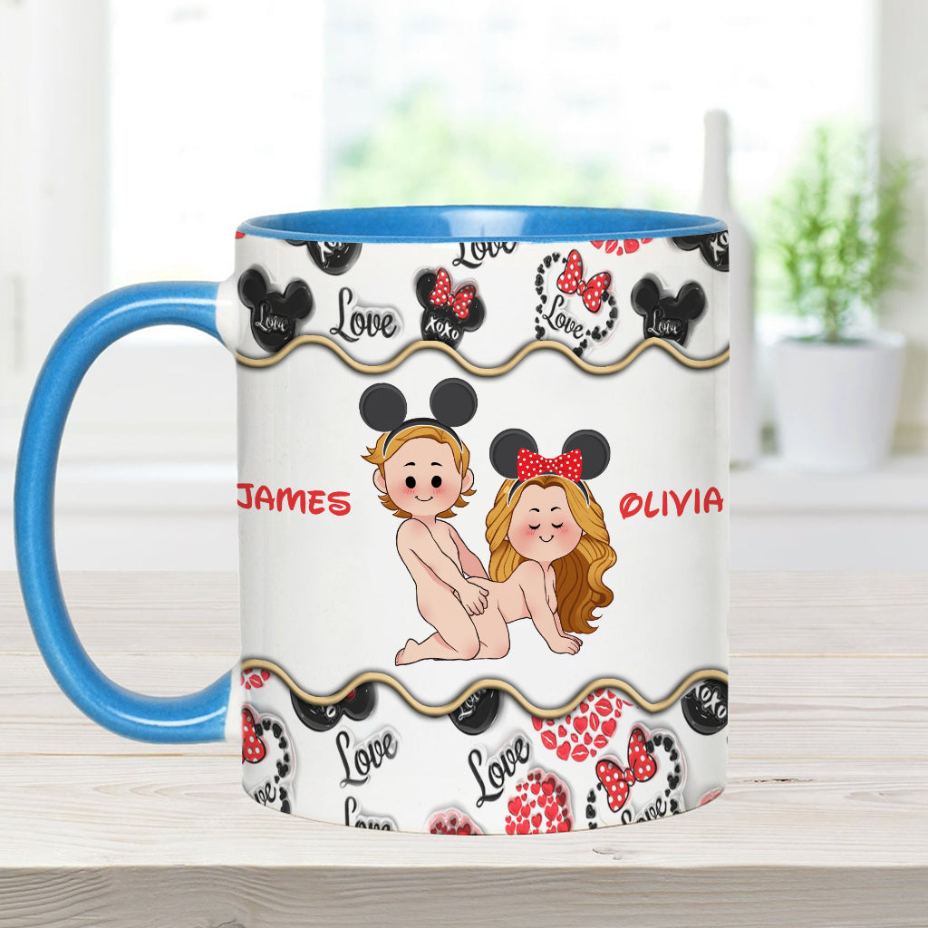 Personalized Accent Mug with Custom Name for Valentine's Day Gift Accent Mug GradoCreations