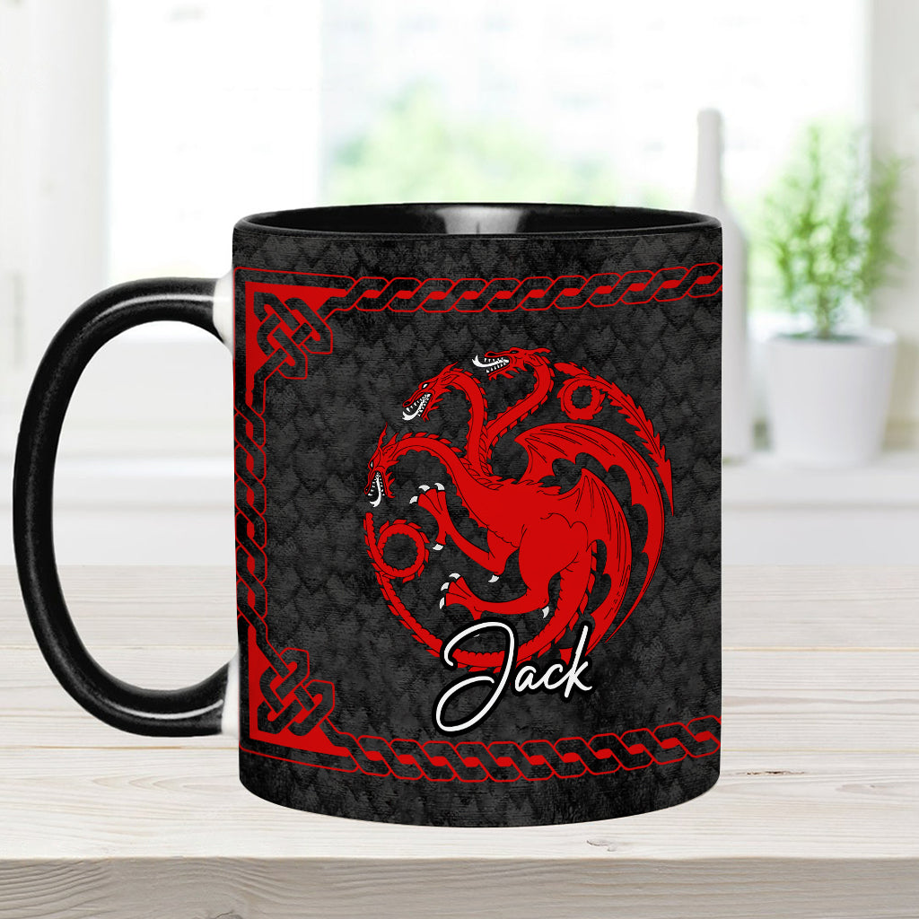 Personalized Accent Mug with Dragon Design for Coffee Lovers Accent Mug GradoCreations