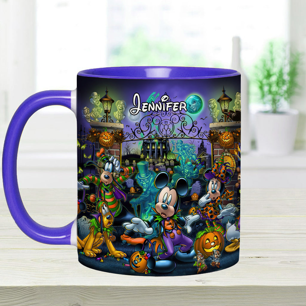 Personalized Halloween Accent Mug Custom Name Gift Idea Accent Mug GradoCreations