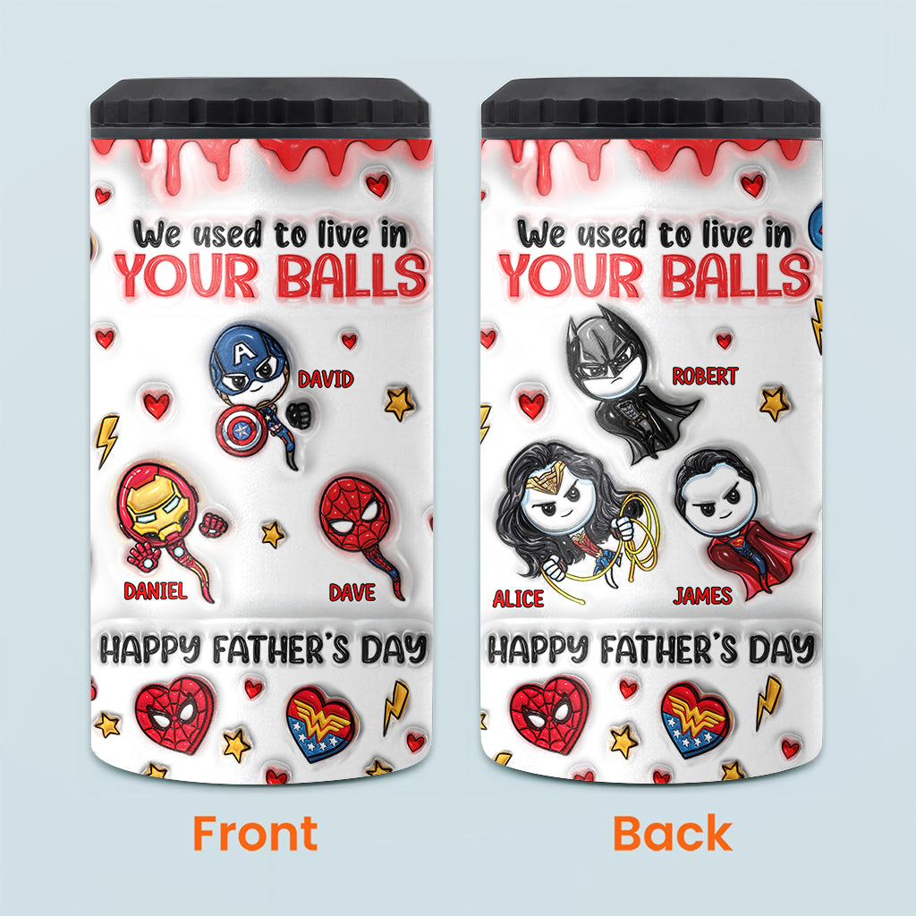 Personalized Marvelous Universe Can Cooler Custom Name Gift for Dad Can Cooler GradoCreations
