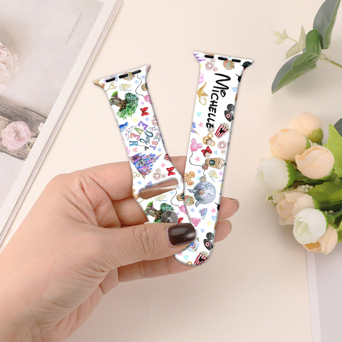 Personalized Mouse Ears Apple Watch Band Custom Name Gift Apple Watch Band GradoCreations
