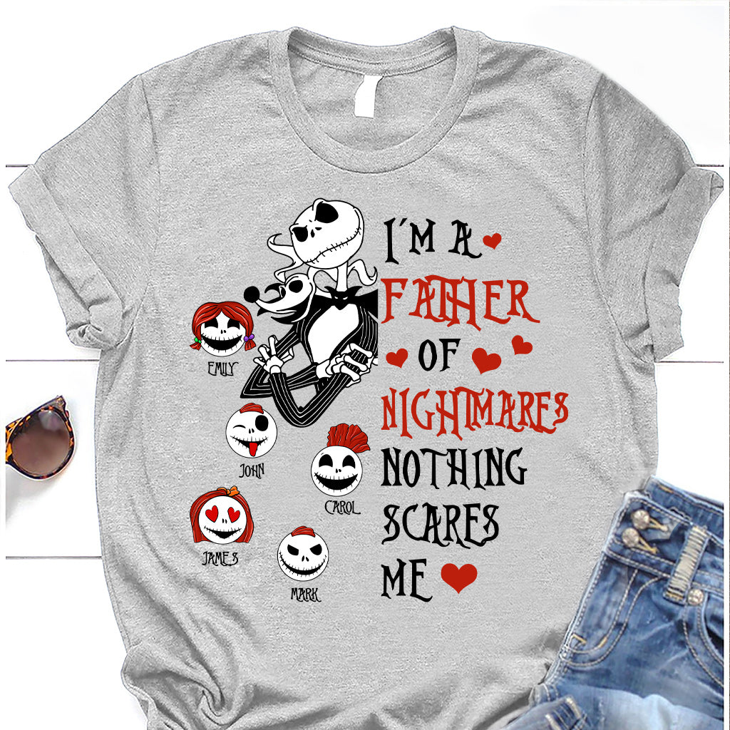 Personalized Nightmare T-shirt and Hoodie Gift for Dad | Halloween & Father's Day T-shirt & Hoodie GradoCreations