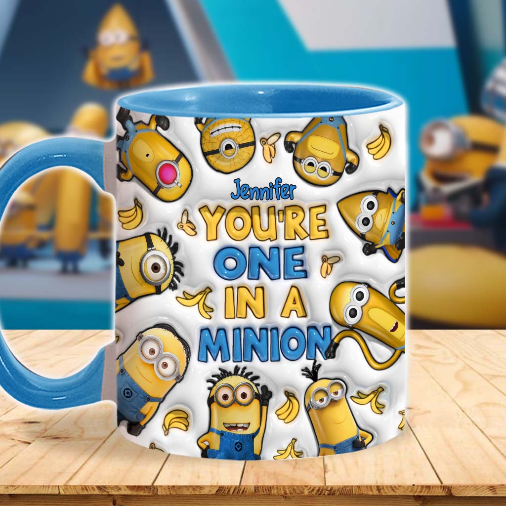 Personalized Minion Accent Mug Custom Name Gift for Birthday Accent Mug GradoCreations
