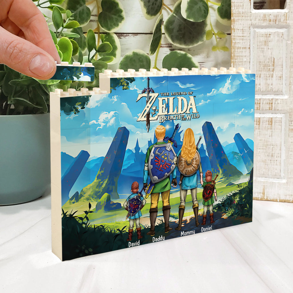 Personalized Hero's Legend Building Brick Block Gift for Dad One-sided Rectangle Building Brick Blocks GradoCreations
