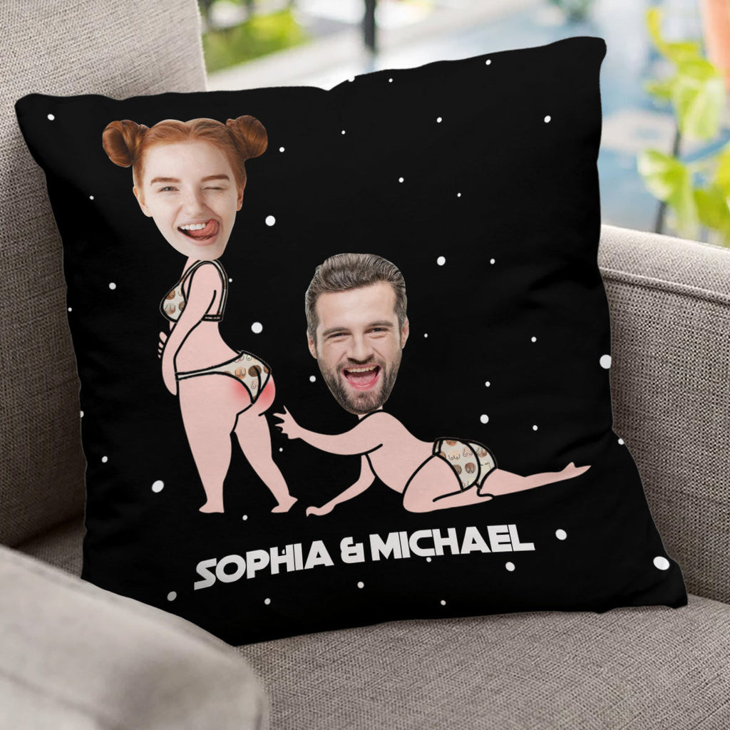 Personalized Funny Throw Pillow Custom Couple Gift for Him/Her Throw Pillow GradoCreations