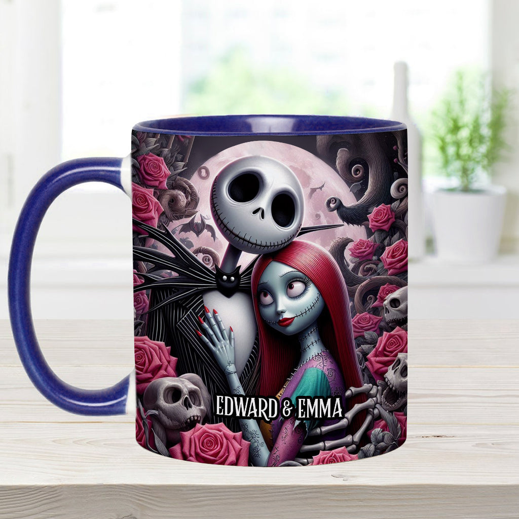 Personalized Nightmare Accent Mug Custom Names Gift for Couples Accent Mug GradoCreations