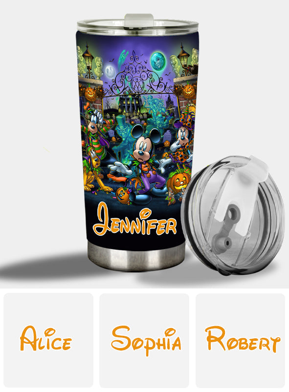 Personalized Halloween Mouse Tumbler with Custom Name Gift Tumbler GradoCreations