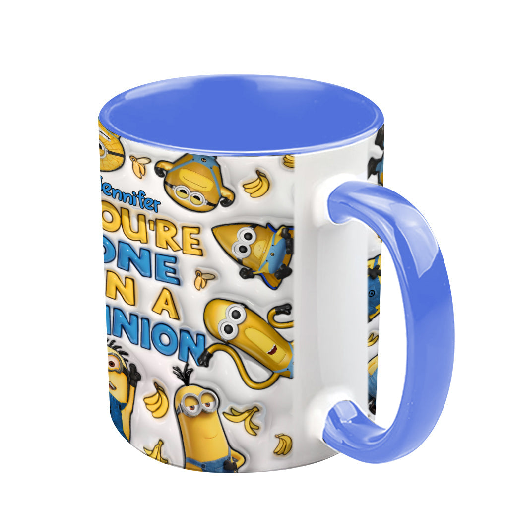 Personalized Minion Accent Mug Custom Name Gift for Birthday Accent Mug GradoCreations