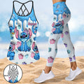 Personalized Ohana Cross Tank Top & Leggings Set for Mom Cross Tank Top & Leggings GradoCreations