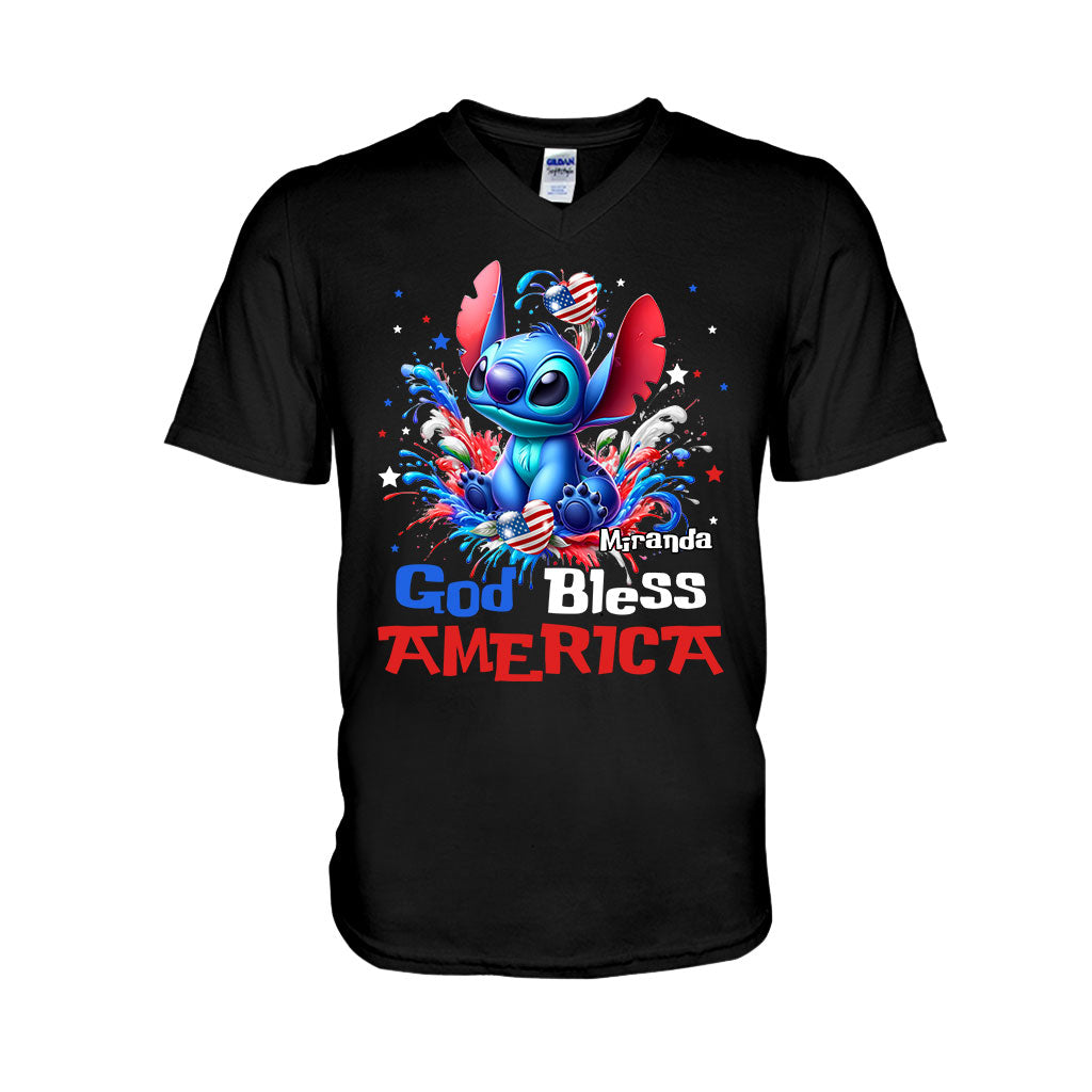 Personalized God Bless America T-Shirt & Hoodie for July 4th Gift T-shirt & Hoodie GradoCreations