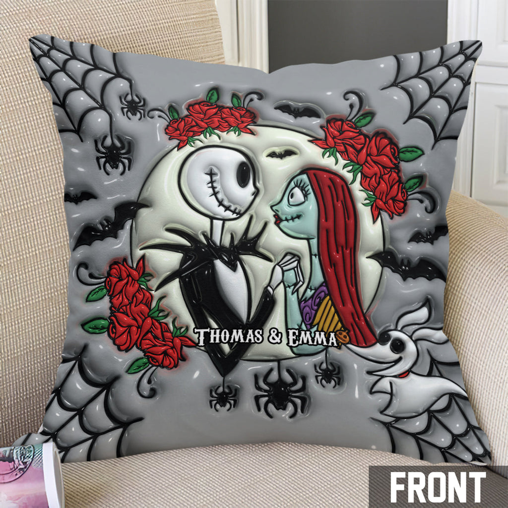 Personalized Nightmare Throw Pillow Custom Name Gift for Anniversary Halloween Throw Pillow GradoCreations
